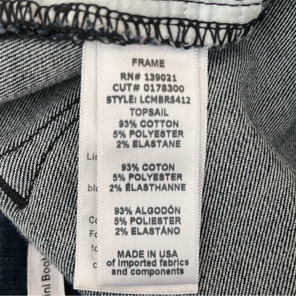 {FRAME} Le Crop Mini Boot Bootcut Jeans in Blue - Womens 28 - Picture 9 of 9